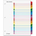 Cardinal Brands Cardinal OneStep Printable T.O.C. Divider, Printed A to Z, 9"x11", 26 Tabs, White/Multicolor 60218